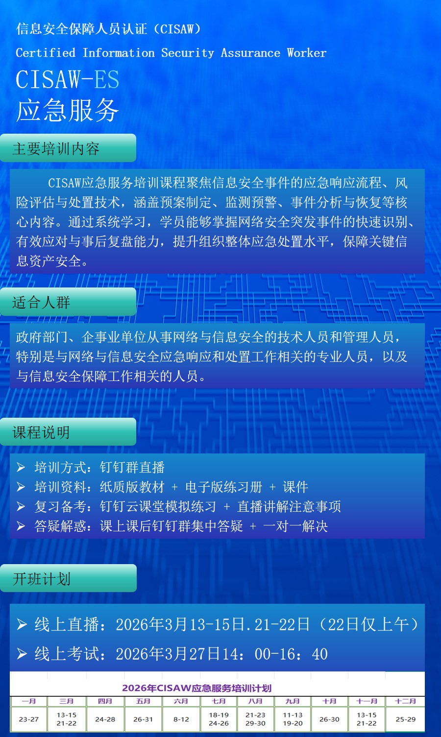 CISAW-SI安全集成与CISAW-ES应急服务：事前筑防与事后处置的能力双翼